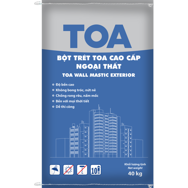 Bột trét ngoại thất cao cấp TOA Wall Mastic exterior