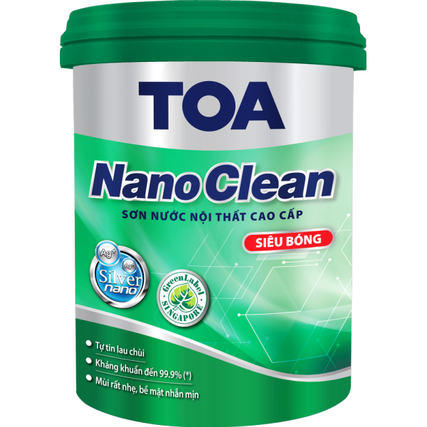 Sơn nội thất Toa Nanoclean Siêu Bóng - 5L